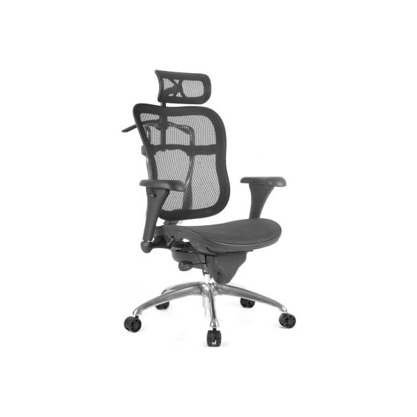 Lds Industries ShopSol Executive Office Chair - Mesh Seat and Back - Black 1010462 - main
